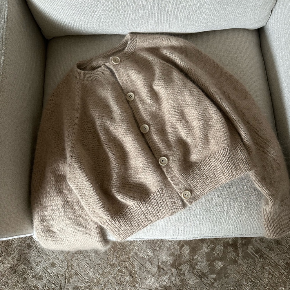 Kids Tan Cardigan Sweater